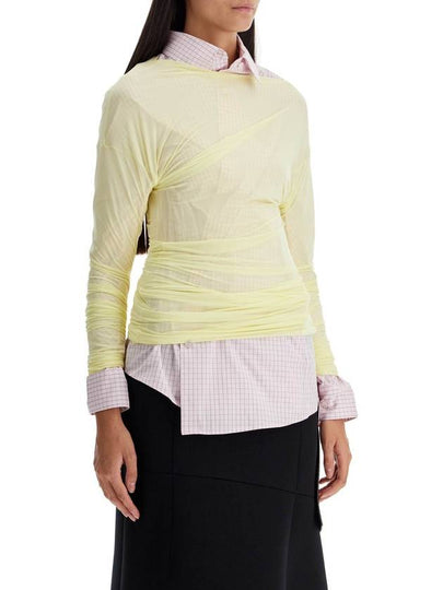 long-sleeved draped top with - DRIES VAN NOTEN - BALAAN 2