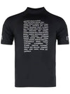 Logo Print Short Sleeve T-Shirt Black - EMPORIO ARMANI - BALAAN 2