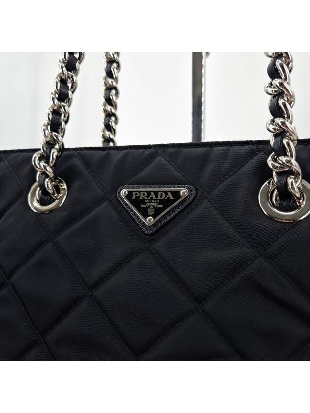 Quilted Tesuto Chain Shoulder Bag Black - PRADA - BALAAN 7