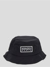 Embroidered Logo Cotton Bucket Hat Black - KENZO - BALAAN 2