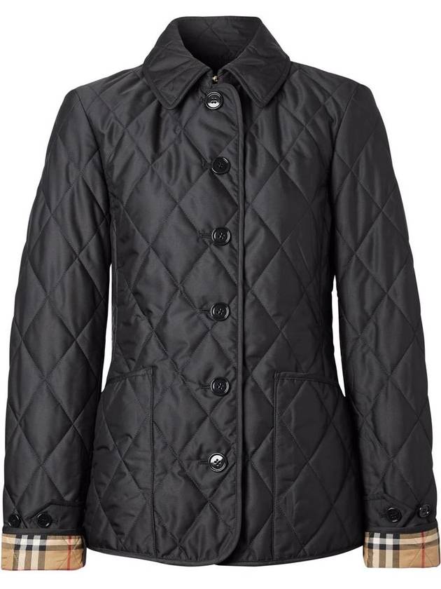 Diamond Quilted Thermoregulated Jacket Black - BURBERRY - BALAAN 2