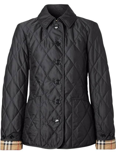 Diamond Quilted Thermoregulated Jacket Black - BURBERRY - BALAAN 2