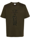 30/2 Mercerized Jersey Twisted British Sailor Short Sleeve T-Shirt Green - CP COMPANY - BALAAN 2