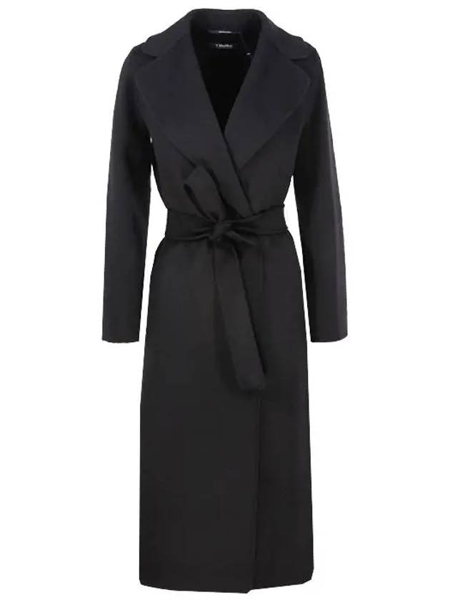 2429016043600 013 POLDO black long coat - MAX MARA - BALAAN 2