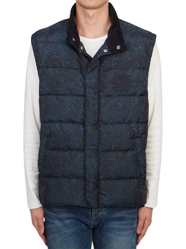 Paisley Padding Vest Navy - ETRO - BALAAN 3