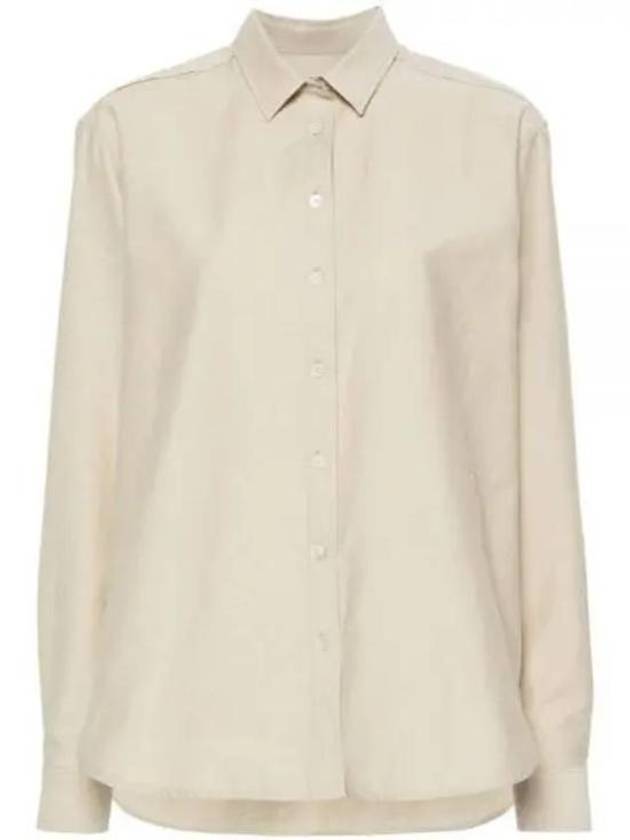 Signature Cotton Shirt Beige - TOTEME - BALAAN 2