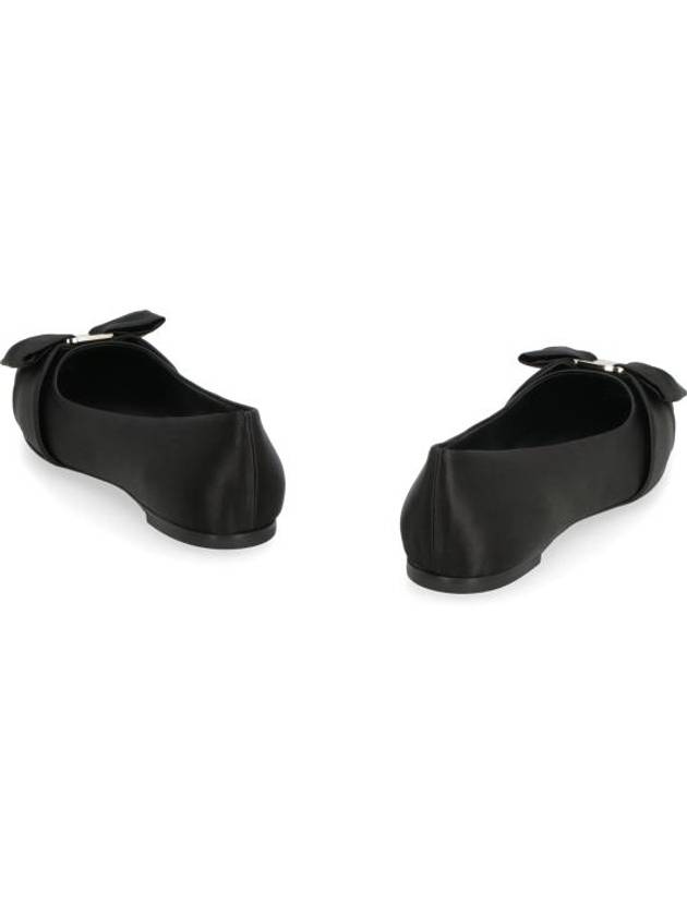 Padded Vara Bow Flat Black - SALVATORE FERRAGAMO - BALAAN 5