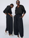 Tech Wide Pants Black - ATHPLATFORM - BALAAN 3