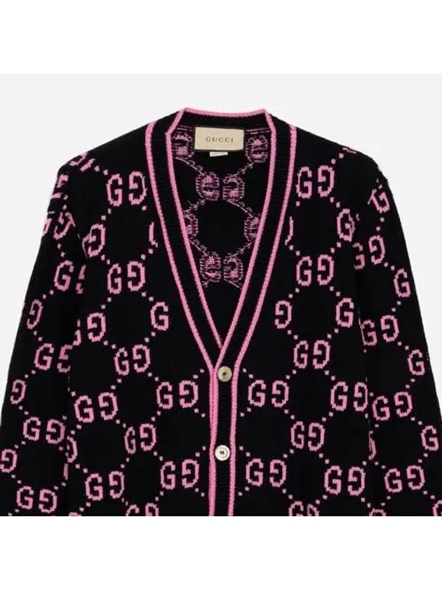 GG Jacquard Cardigan Black - GUCCI - BALAAN 3