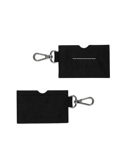 Embroidery Numeric Logo Card Wallet Key Holder Black - MAISON MARGIELA - BALAAN 2