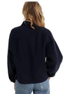 Agitare Wool Bomber Jacket Navy - MAX MARA - BALAAN 7