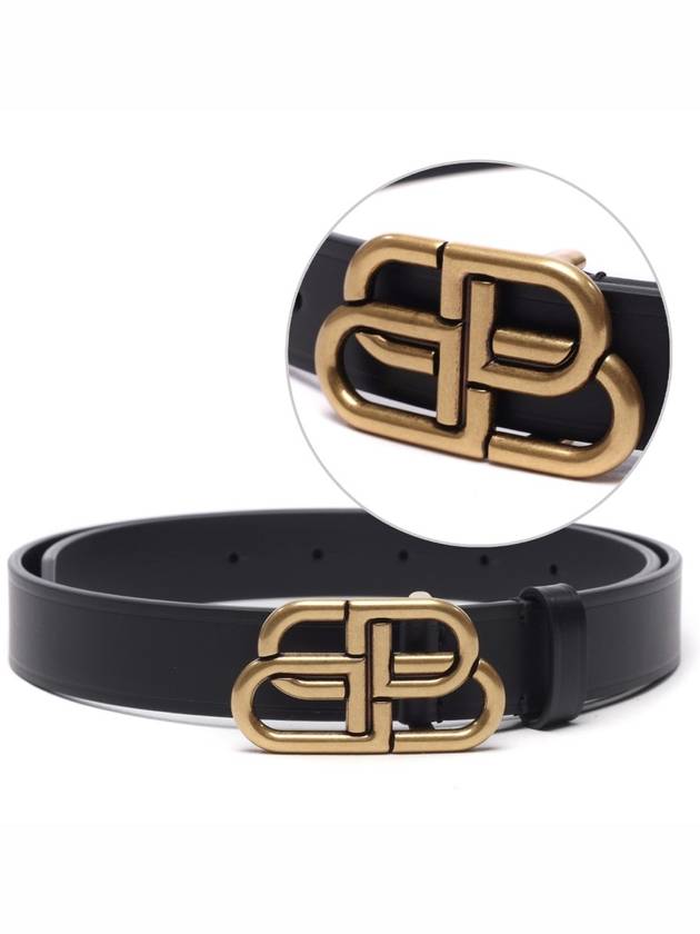 BB Buckle Belt Black Gold - BALENCIAGA - BALAAN 3