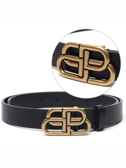 Women's BB Buckle Belt Black Gold - BALENCIAGA - BALAAN 2