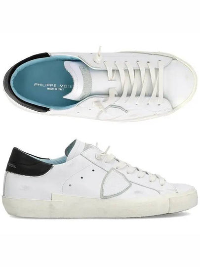 PRSX Black Tab Basic Leather Low Top Sneakers White - PHILIPPE MODEL - BALAAN 2