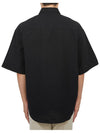 Embroidered Logo Short Sleeve Shirt Black - AMI - BALAAN 4