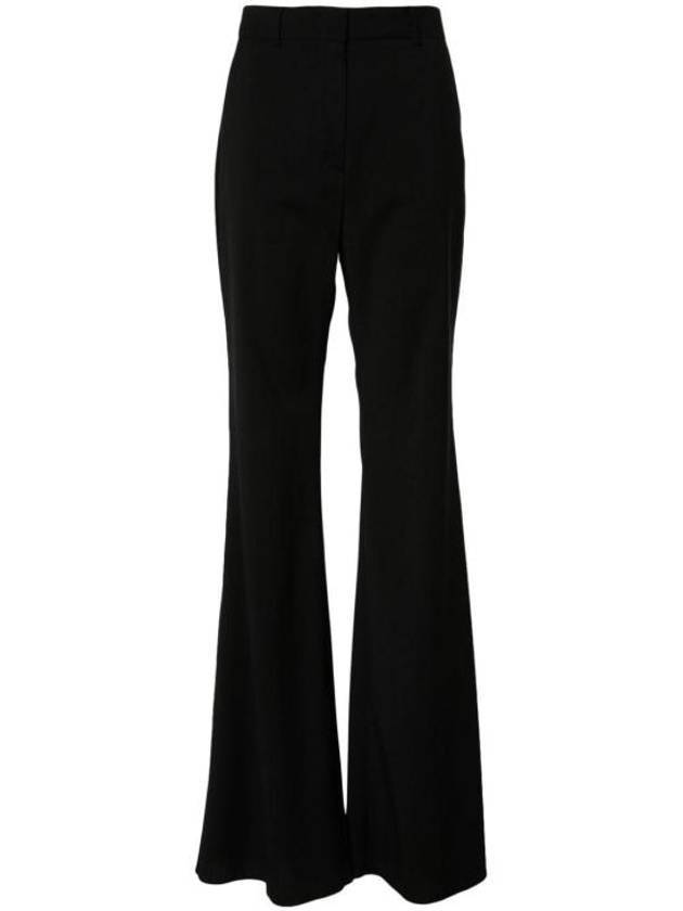 Hanger flared stretch wool wide pants black - MAX MARA SPORTMAX - BALAAN 1