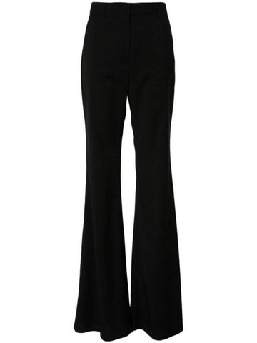 Hanger flared stretch wool wide pants black - MAX MARA SPORTMAX - BALAAN 1