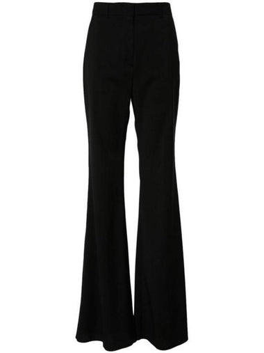 Hanger flared stretch wool wide pants black - MAX MARA SPORTMAX - BALAAN 1