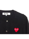 Red Waffen V neck Cardigan Black AX N007 051 1 - COMME DES GARCONS - BALAAN 4