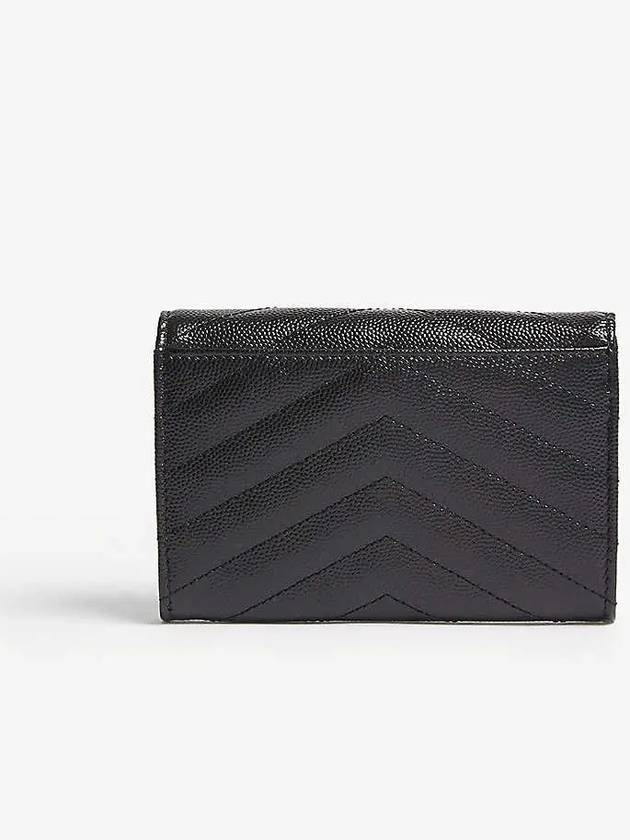 Monogram Envelope Small Half Wallet Black Gold - SAINT LAURENT - BALAAN 3