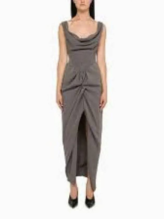 Panther Draped Sleeveless Long Dress Grey - VIVIENNE WESTWOOD - BALAAN 2