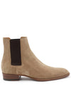 Suede Classic Wyatt Chelsea Boots Brown - SAINT LAURENT - BALAAN 3