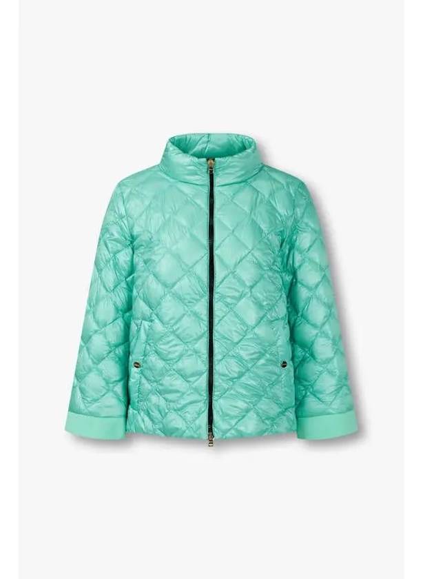 Women s Quilted High Neck Down Padded Jacket Green - HERNO - BALAAN 1