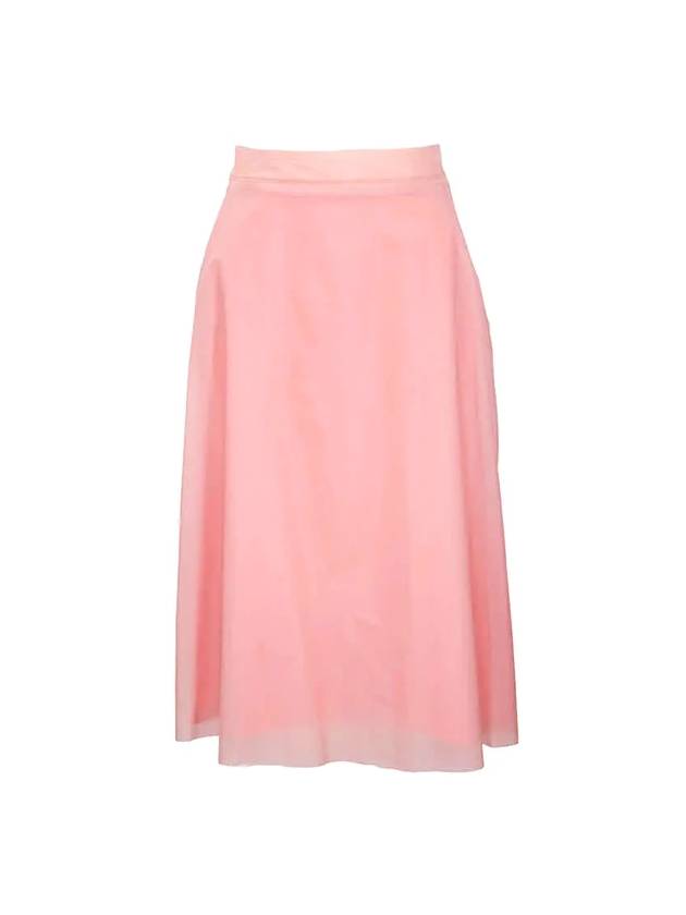 Women's Silk A-Line Skirt Rose Pink - BURBERRY - BALAAN 1