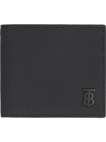 TB Monogram Granny Leather Halfwallet Black - BURBERRY - BALAAN 1