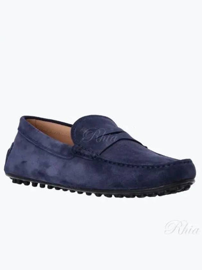 Men's City Gomino Suede Driving Shoes Navy - TOD'S - BALAAN 2