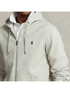 Embroidered Logo Zip Up Hoodie Grey - POLO RALPH LAUREN - BALAAN 5