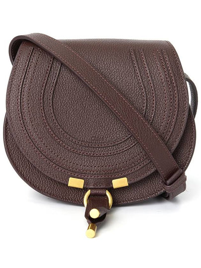 Marcie Saddle Small Grained Leather Cross Bag Brown - CHLOE - BALAAN 2