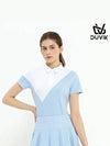 cotton block color scheme Y-collar short-sleeved T-shirt DD2WTS103BG - DUVIK - BALAAN 3