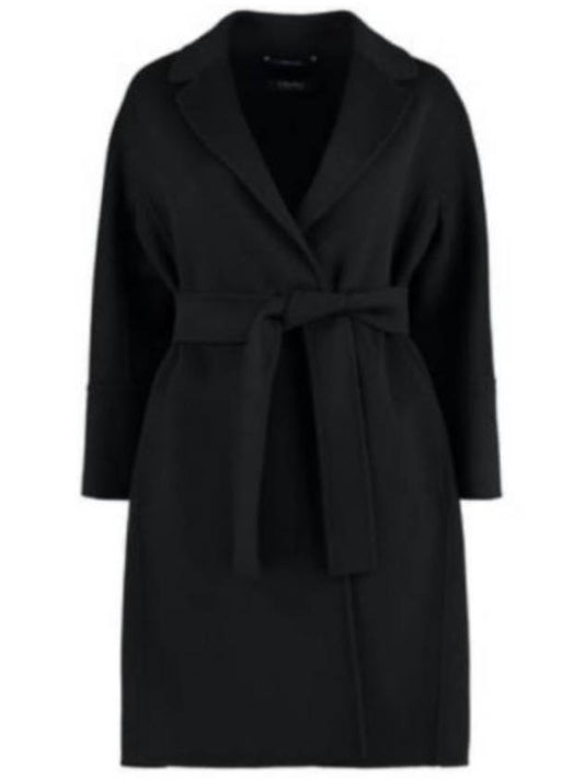 Arona Belt Virgin Wool Single Coat Black - MAX MARA - BALAAN 2