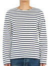 Minquiers Modern Stripe Long Sleeve T-Shirt Neige Marine - SAINT JAMES - BALAAN 3