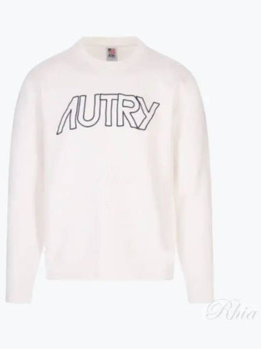 Women's brushed sweatshirt SWIW 408W WHITE - AUTRY - BALAAN 1