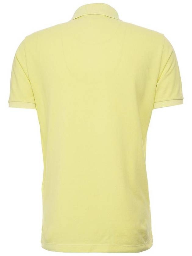 Men's Logo Patch Cotton Short Sleeve Polo Shirt Light Yellow - STONE ISLAND - BALAAN 3