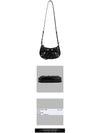 Le Cagol Mini Silver Chain Crocodile Shoulder Bag Black - BALENCIAGA - BALAAN 4