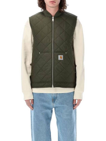 Myton Liner Diamond Quilt Zip-Up Vest Green - CARHARTT WIP - BALAAN 1