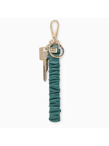 Leather Keyholder Blue - MIU MIU - BALAAN 1