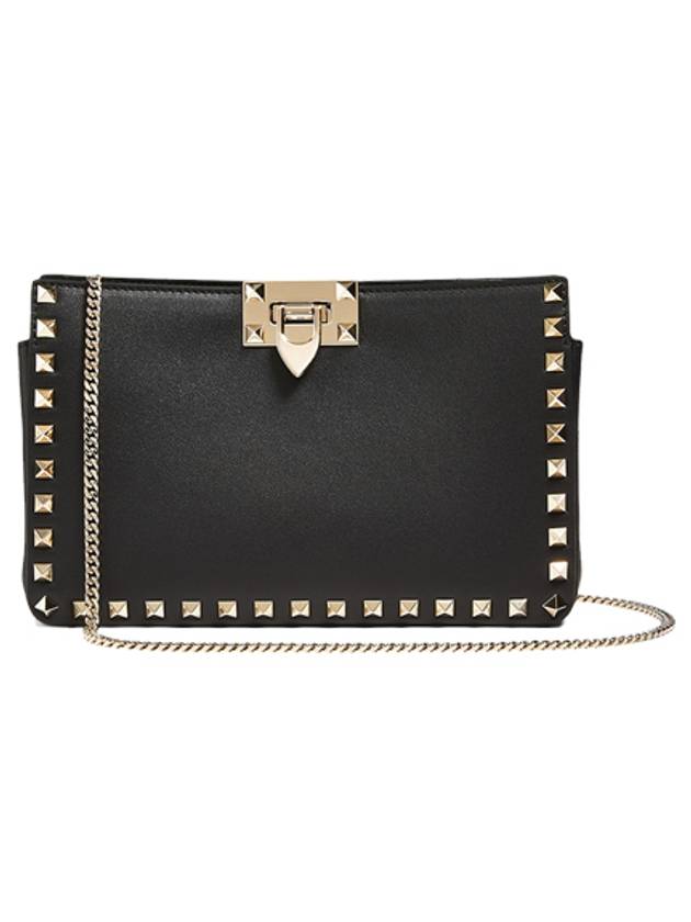 Women's Rockstud Leather Cross Bag Black - VALENTINO - BALAAN 2