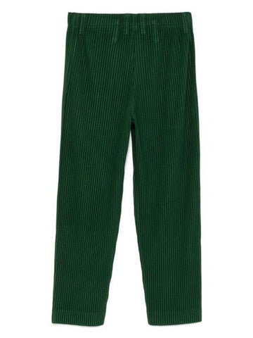 Tailored Pleats Straight Pants Seaweed Green - ISSEY MIYAKE - BALAAN 1