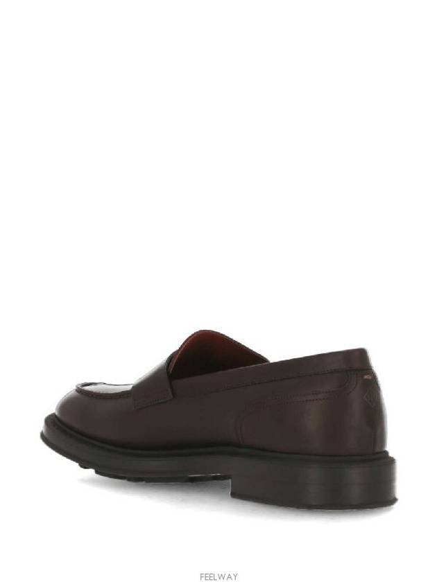 Travis Penny Leather Loafers Dark Brown - LORO PIANA - BALAAN 6