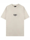 BB Paris Cotton Short Sleeve T-Shirt Beige - BALENCIAGA - BALAAN 2