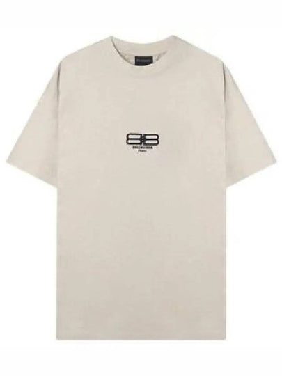 BB Paris Cotton Short Sleeve T-Shirt Beige - BALENCIAGA - BALAAN 2