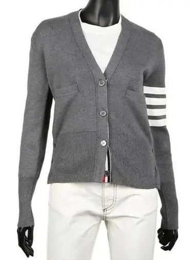 Crepe diagonal cardigan 271956 - THOM BROWNE - BALAAN 1