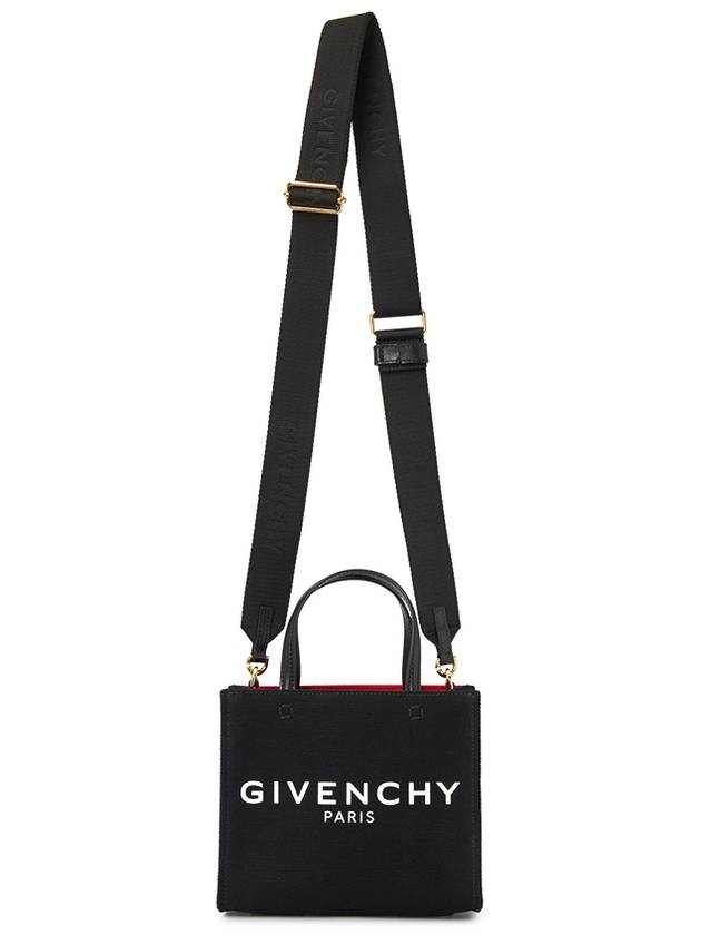 Mini G-Tote Shopping Bag In Canvas Black - GIVENCHY - BALAAN 8