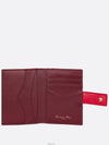 Dior Caro Vertical Card Wallet Two Tone Garnet Red - DIOR - BALAAN 3