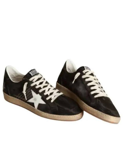 Men's Ballstar Suede Low Top Sneakers Black - GOLDEN GOOSE - BALAAN 2