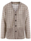 Men's Check Relaxed Fit Cardigan Gray - OUR LEGACY - BALAAN 1